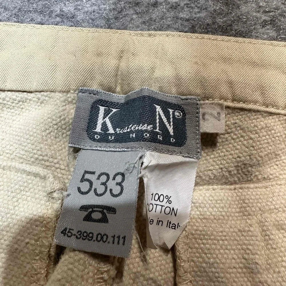 Kristensen Du Nord Flared Pants Women's Size 2 Beige‎ Yellow